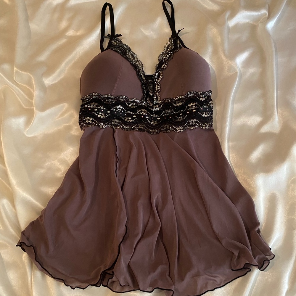 Elegant COQUETTE  lace and mesh lingerie top